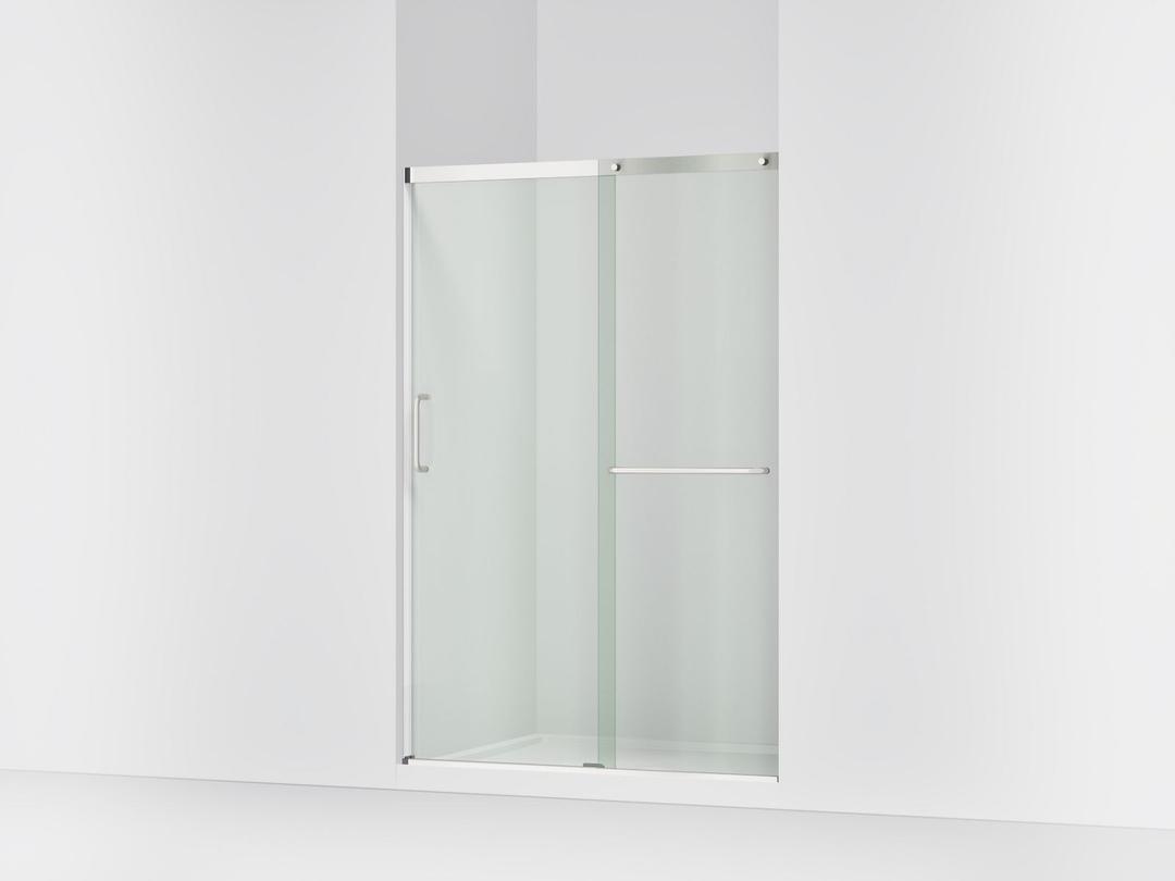 Kohler Elate Sliding shower door, 70-1/2'' H x 44-1/4 - 47-5/8'' W, with 1/4'' thick Crystal Clear glass - Bright Silver by Kohler