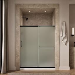 Kohler Elate Sliding shower door, 70-1/2'' H x 56-1/4 - 59-5/8'' W, with 1/4'' thick Frosted glass - Matte Black - image 4