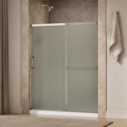 Kohler Elate Sliding shower door, 70-1/2'' H x 56-1/4 - 59-5/8'' W, with 1/4'' thick Frosted glass - Matte Nickel - image 2