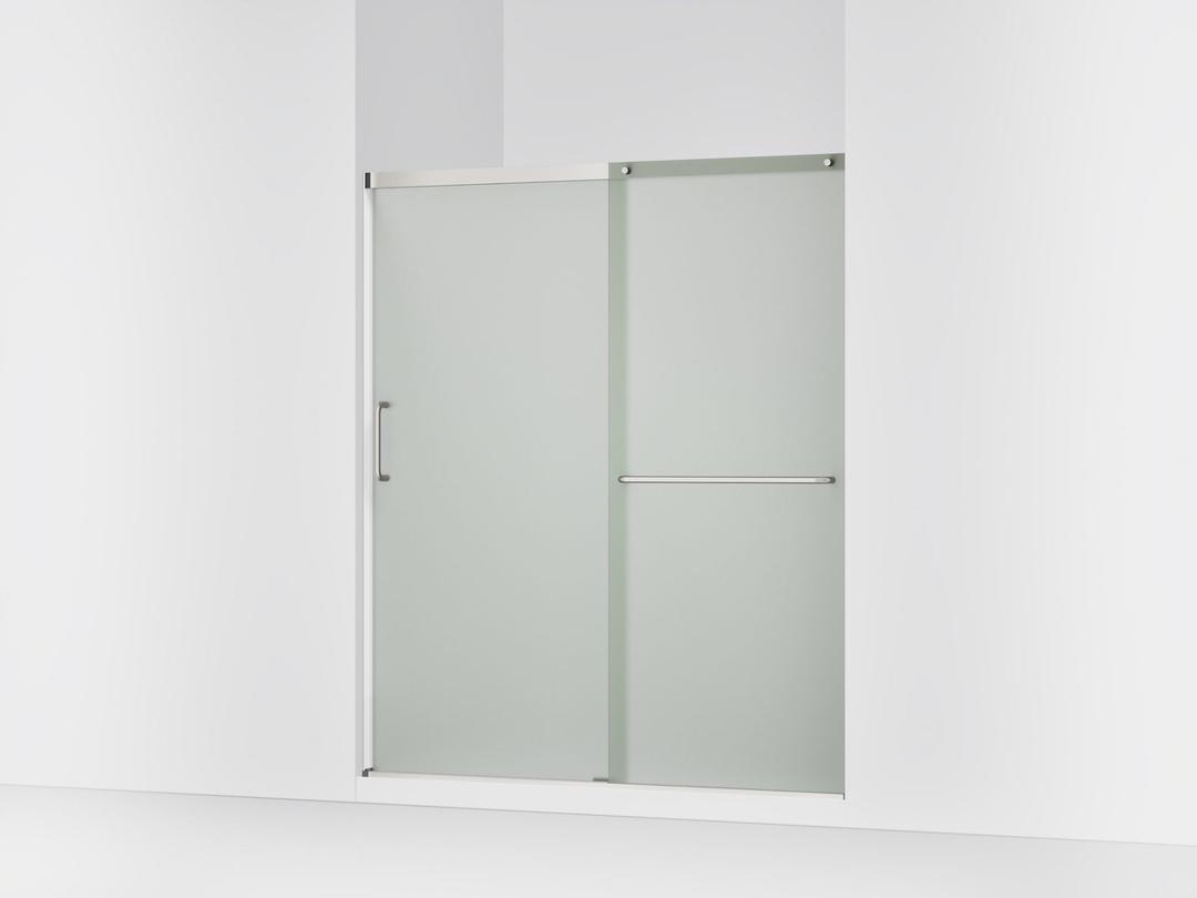 Kohler Elate Sliding shower door, 70-1/2'' H x 56-1/4 - 59-5/8'' W, with 1/4'' thick Frosted glass - Matte Nickel by Kohler