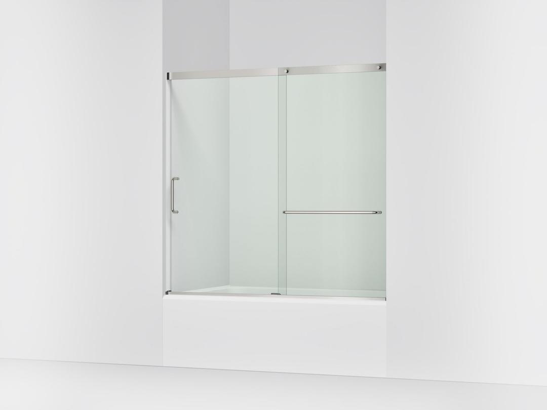 Kohler Elate 56-3/4'' H sliding bath door with 1/4''-thick glass - Matte Nickel by Kohler