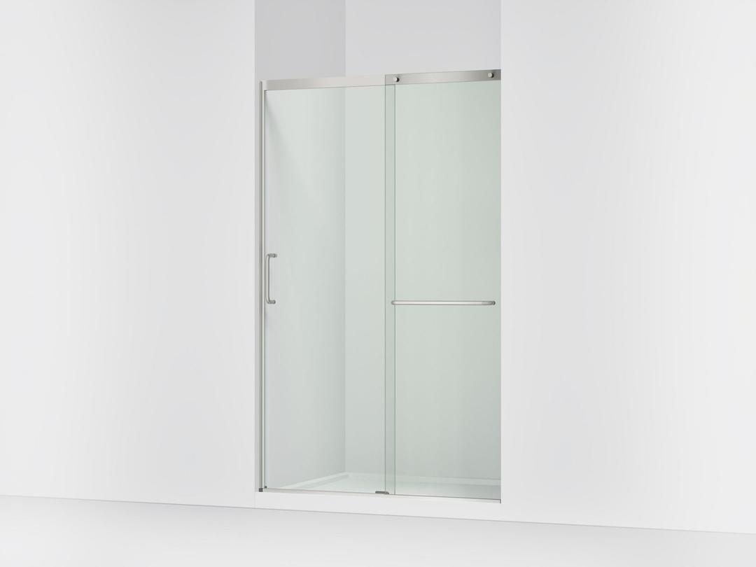Kohler Elate Sliding shower door, 75-1/2'' H x 44-1/4 - 47-5/8'' W, with heavy 5/16'' thick Crystal Clear glass - Matte Nickel by Kohler