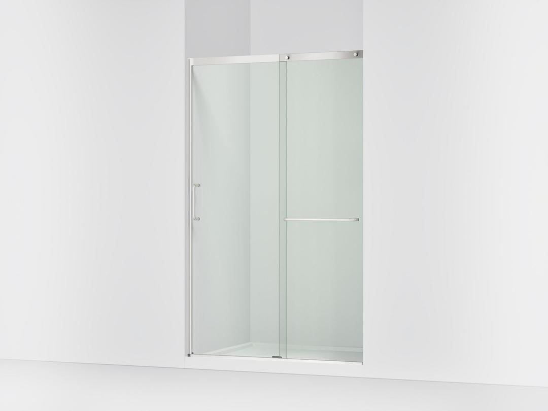 Kohler Elate Sliding shower door, 75-1/2'' H x 44-1/4 - 47-5/8'' W, with heavy 5/16'' thick Crystal Clear glass - Bright Silver by Kohler
