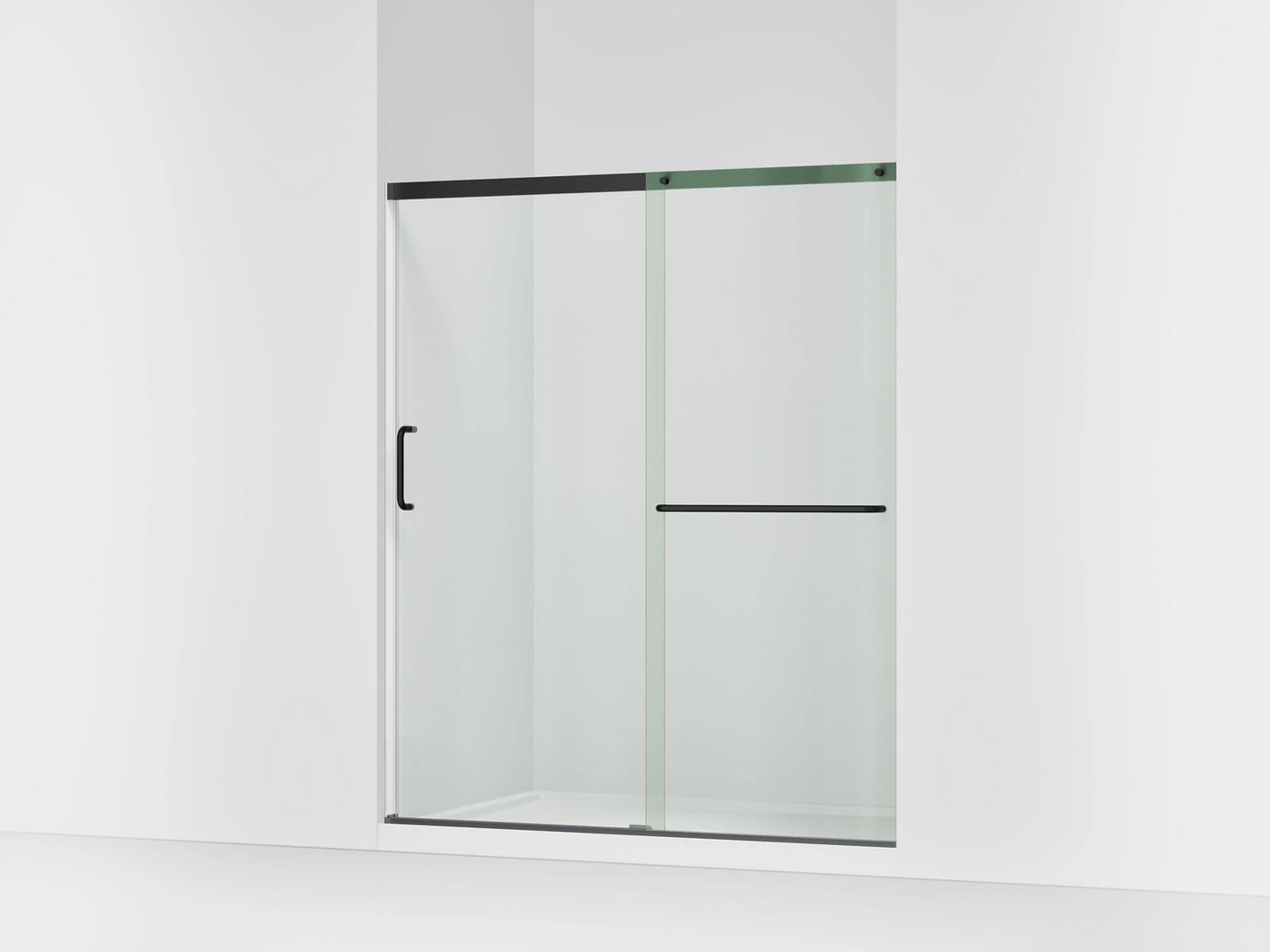 Kohler Elate Tall 75-1/2'' H sliding shower door with 5/16''-thick glass - Matte Black by Kohler