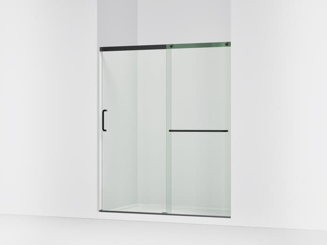 Kohler Elate Tall 75-1/2'' H sliding shower door with 5/16''-thick glass - Matte Black