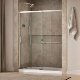 Kohler Elate Tall 75-1/2'' H sliding shower door with 5/16''-thick glass - Bright Silver - image 2
