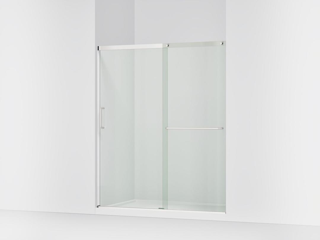 Kohler Elate Tall 75-1/2'' H sliding shower door with 5/16''-thick glass - Bright Silver by Kohler