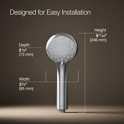 Awaken B90 Three-function handshower, 2.5 gpm - Polished Chrome - image 3