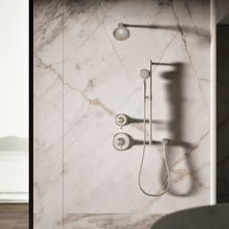 Up to 2 walls & multiple product categories visible, 1-point perspective