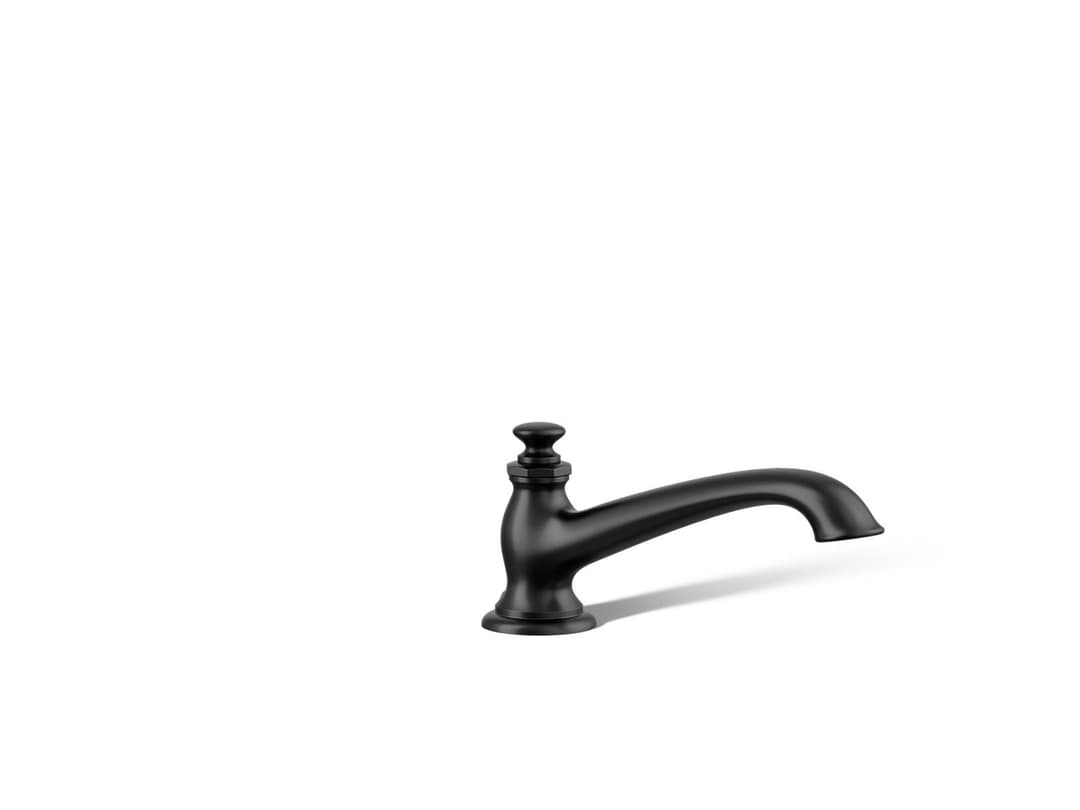 Kohler Artifacts Deck-mount bath spout with flare design - Matte Black by Kohler