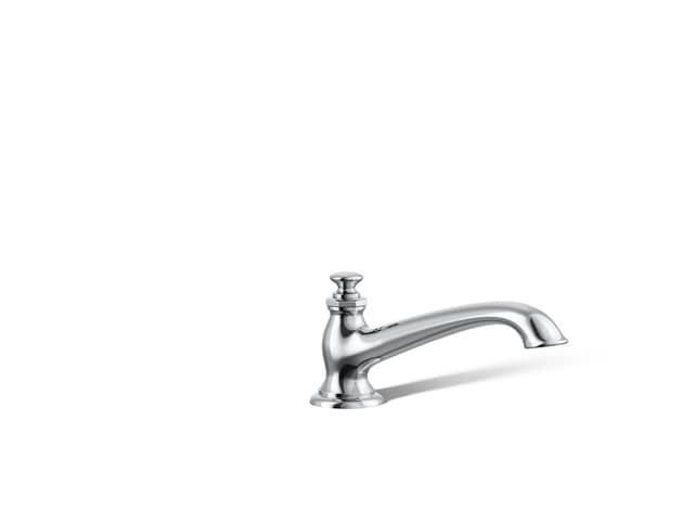 Kohler Artifacts Deck-mount bath spout with flare design - Polished Chrome