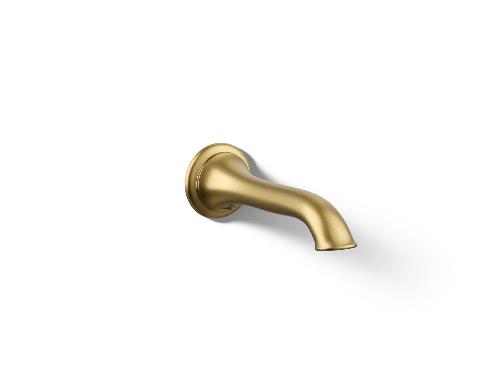 Kohler Artifacts Wall-mount bath spout with flare design - Vibrant Brushed Moderne Brass by Kohler