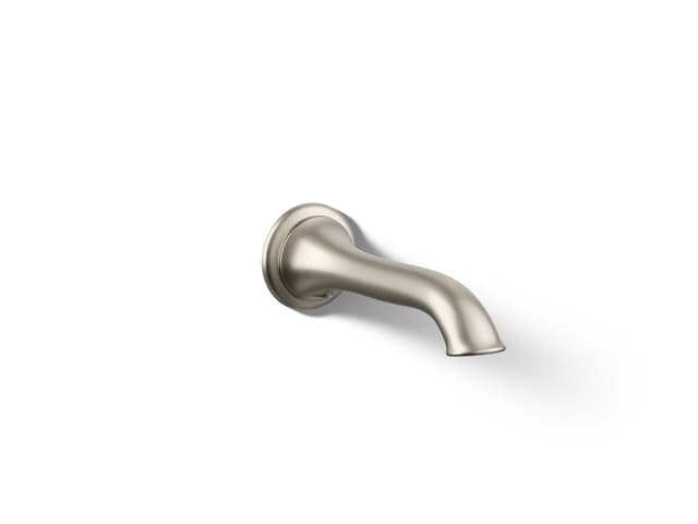 Kohler Artifacts Wall-mount bath spout with flare design - Vibrant Brushed Nickel