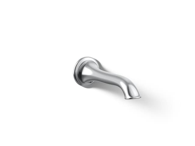 Kohler Artifacts Wall-mount bath spout with flare design - Polished Chrome