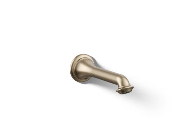 Kohler Artifacts Wall-mount bath spout with turned design - Vibrant Brushed Bronze