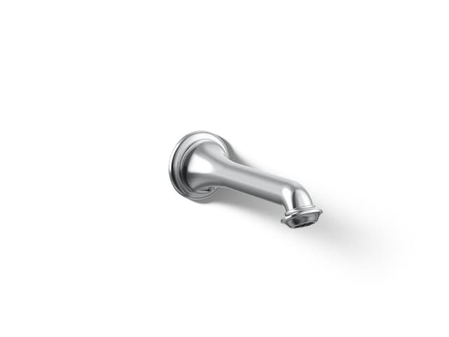 Kohler Artifacts Wall-mount bath spout with turned design - Polished Chrome