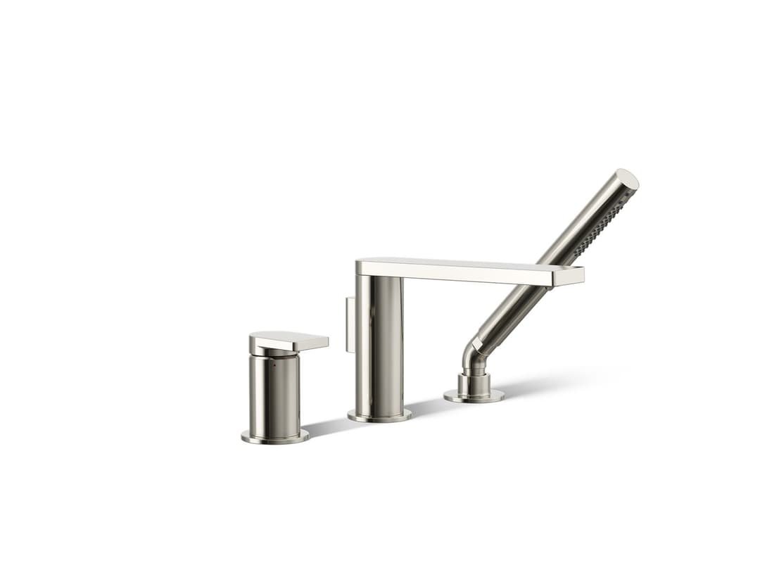 Kohler Composed Deck-mount bath faucet with handshower - Vibrant Polished Nickel by Kohler