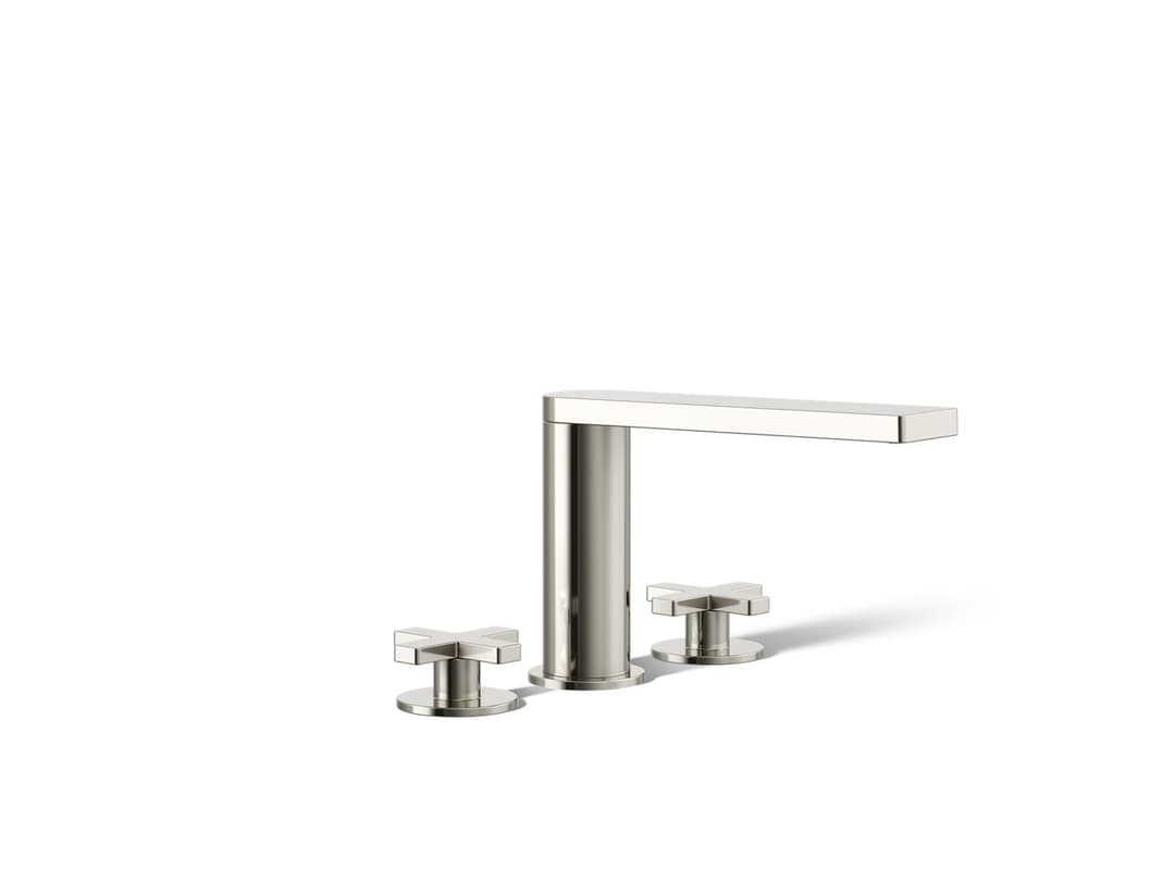 Kohler Composed Deck-mount bath faucet with cross handles - Vibrant Polished Nickel by Kohler