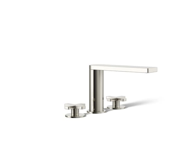 Kohler Composed Deck-mount bath faucet with cross handles - Vibrant Polished Nickel