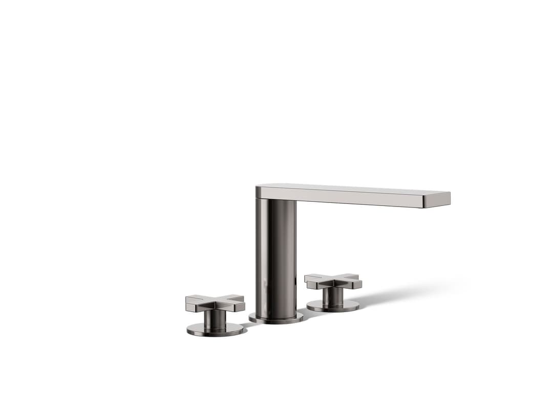 Kohler Composed Deck-mount bath faucet with cross handles - Vibrant Titanium by Kohler