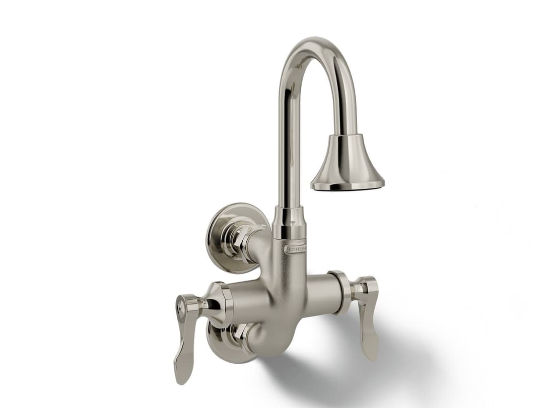 Kohler Triton Bowe CannockE Wall-mount lavatory faucet, 1.2 gpm - Vibrant Bright Nickel by Kohler