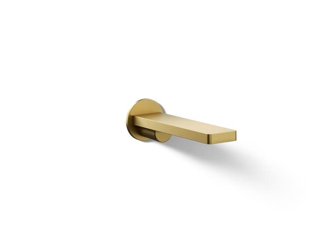 Kohler Composed Wall-mount bath spout - Vibrant Brushed Moderne Brass