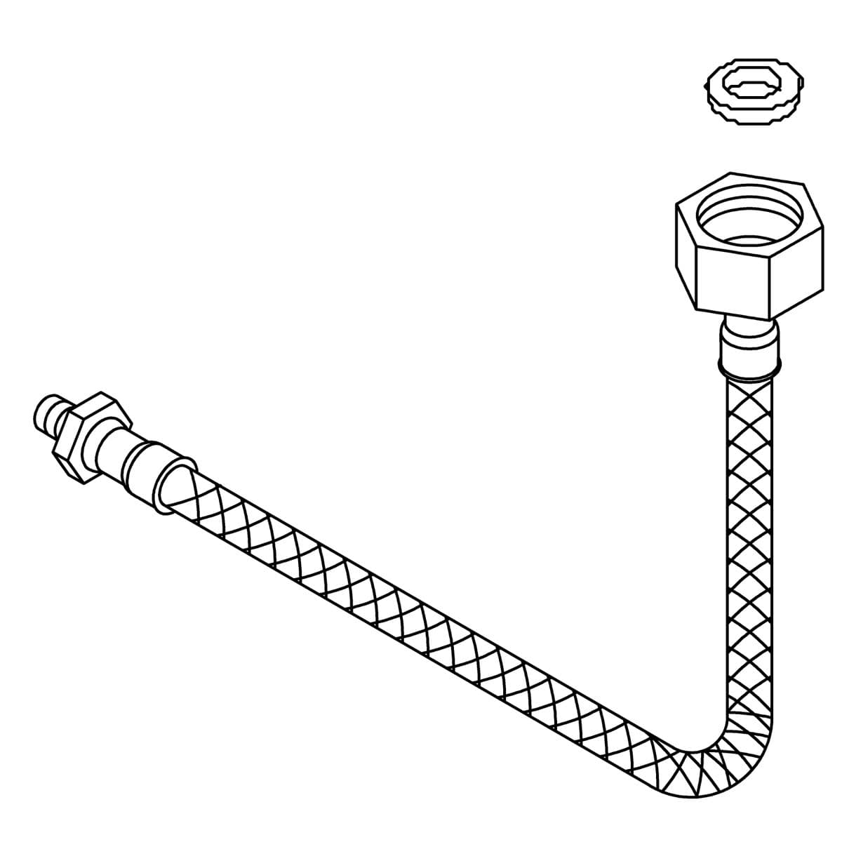 Kohler Genuine Parts Hose, Braided W/washer by Kohler Genuine Parts
