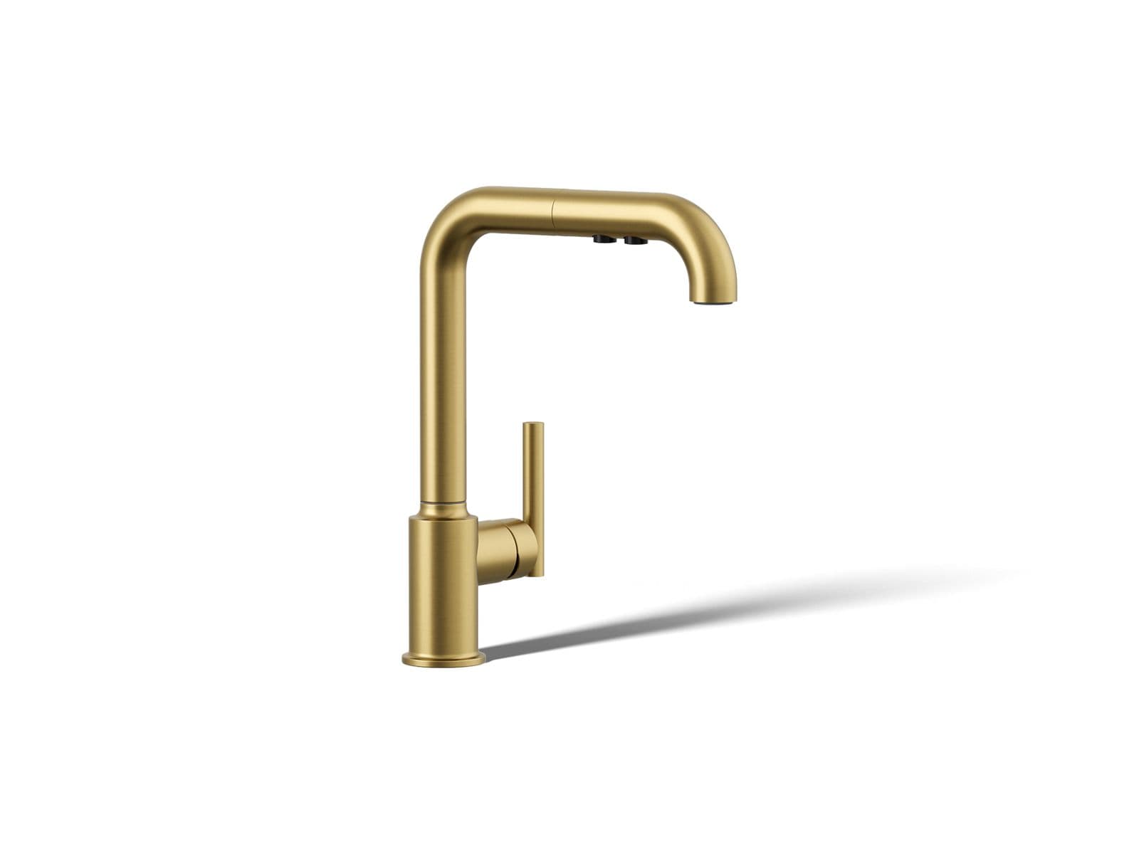 Kohler | Purist | Pull Out Kitchen Faucet - Vibrant Brushed Moderne Brass by Kohler