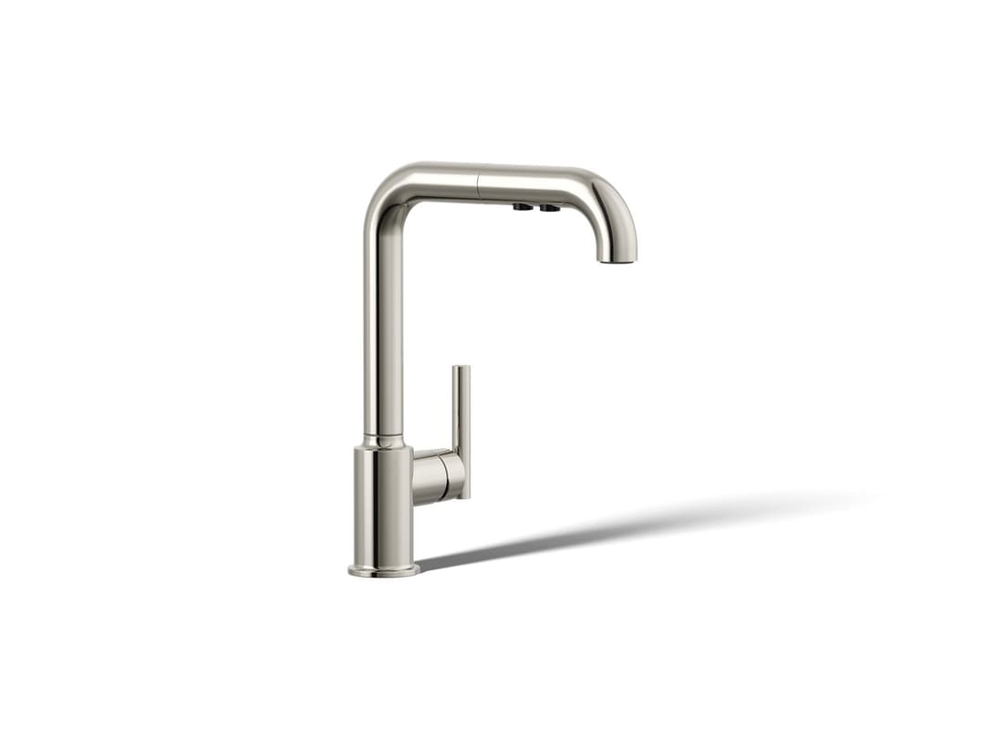 Kohler | Purist | Single Hole Kitchen Faucet - Vibrant Polished Nickel by Kohler