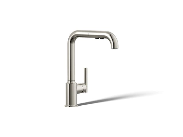 Kohler | Purist | Single Hole Kitchen Faucet - Vibrant Polished Nickel