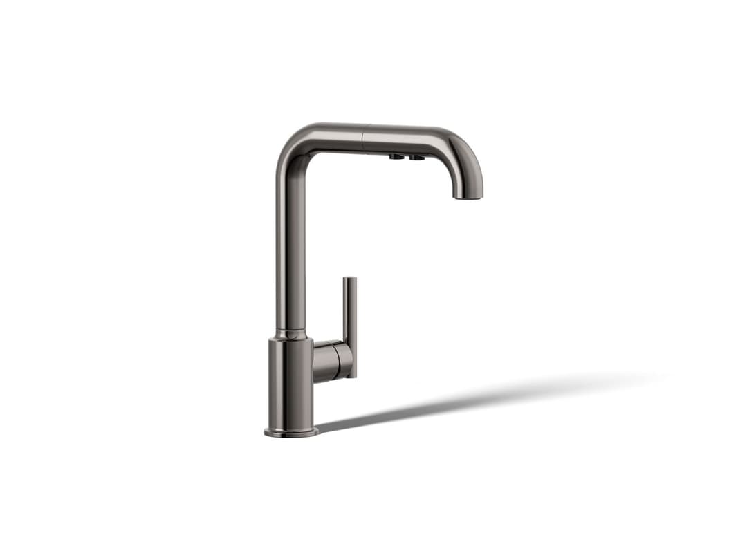 Kohler | Purist | Pull Out Kitchen Faucet - Vibrant Titanium by Kohler