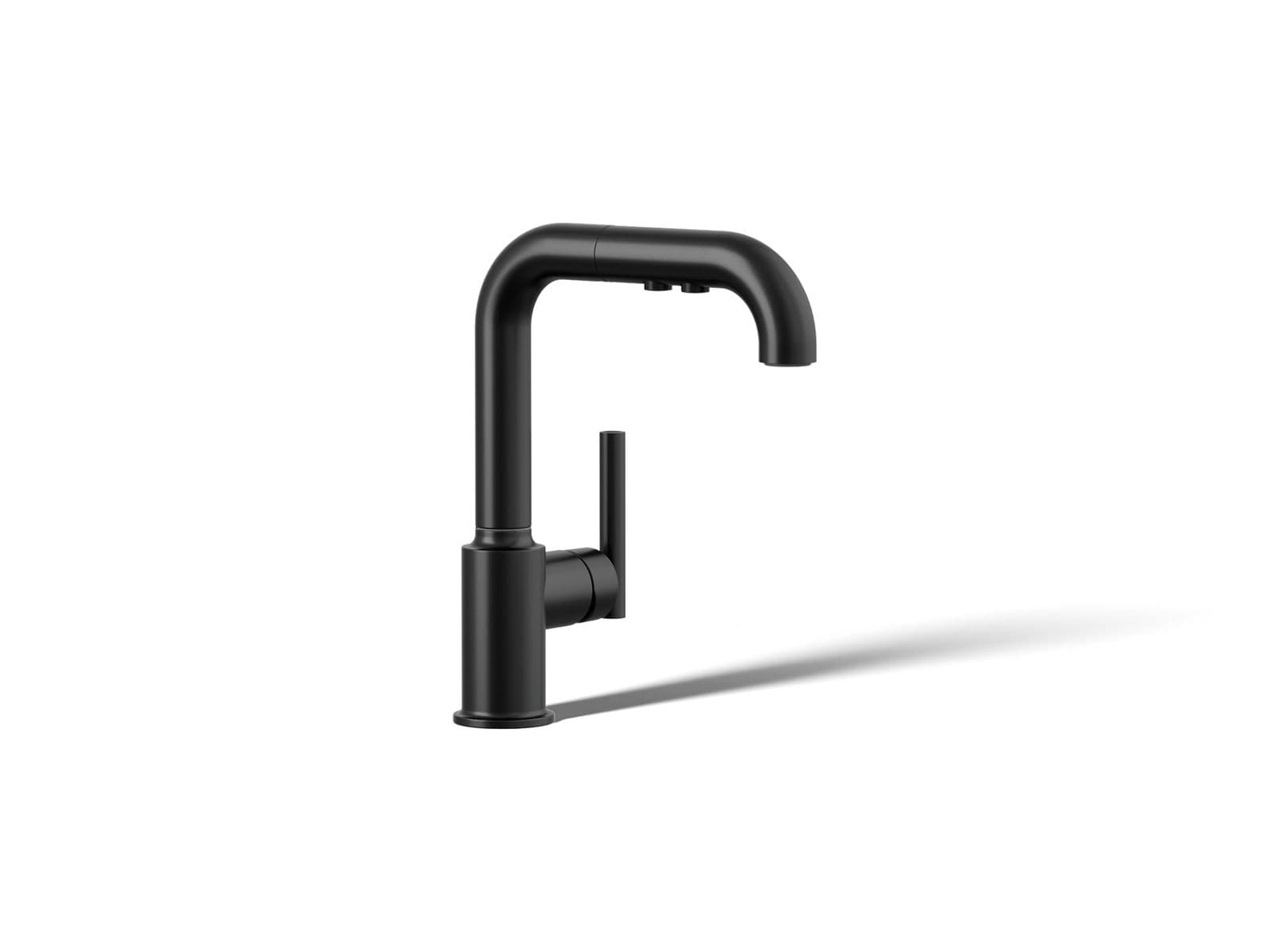 Kohler | Purist | Single Hole Kitchen Faucet - Matte Black by Kohler