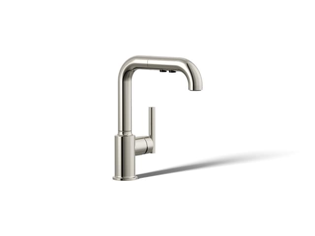 Kohler | Purist | Single Hole Kitchen Faucet - Vibrant Polished Nickel