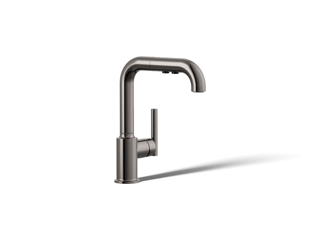 Kohler | Purist | Pull Out Kitchen Faucet - Vibrant Titanium by Kohler