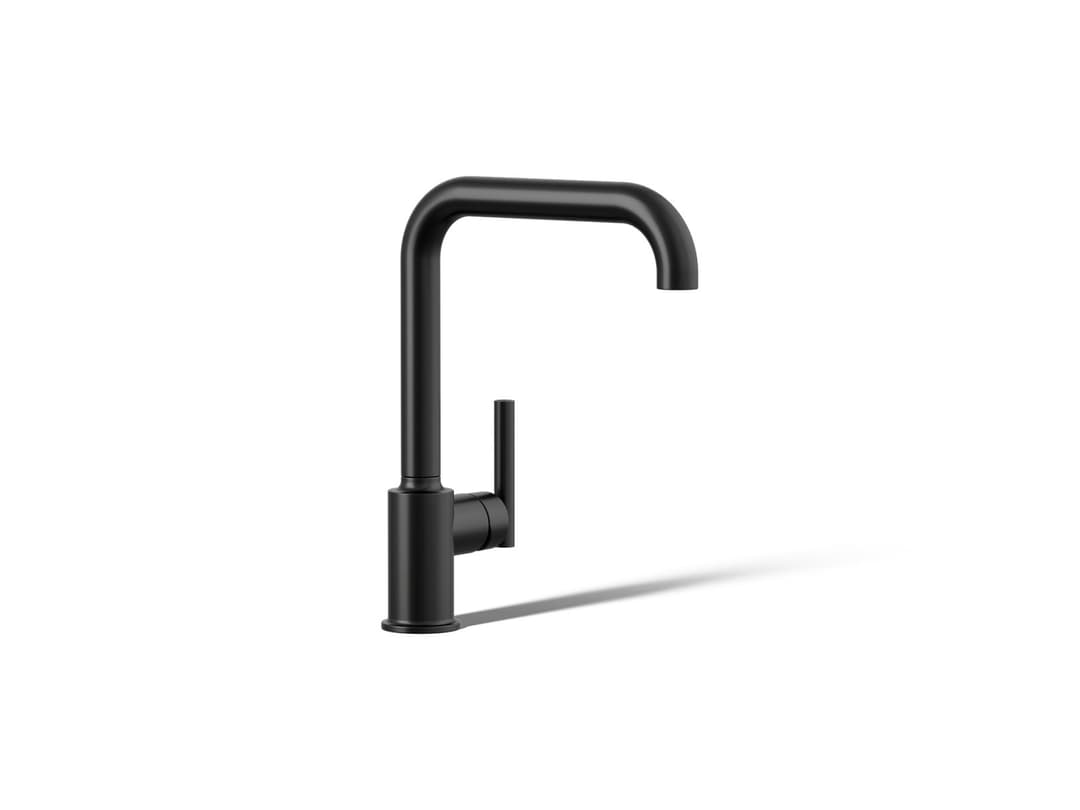 Kohler | Purist | Single Hole Kitchen Faucet - Matte Black by Kohler