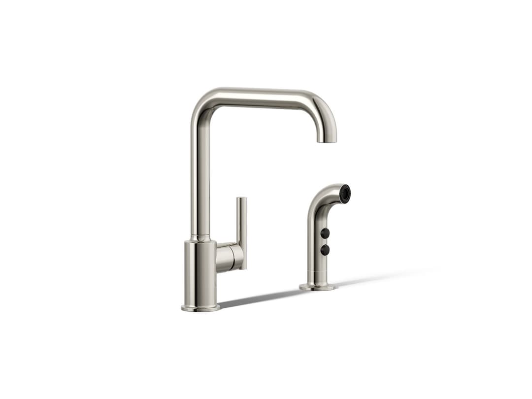 Kohler | Purist | Deck Mounted Kitchen Faucet - Vibrant Polished Nickel by Kohler
