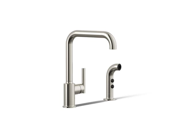 Kohler | Purist | Deck Mounted Kitchen Faucet - Vibrant Polished Nickel
