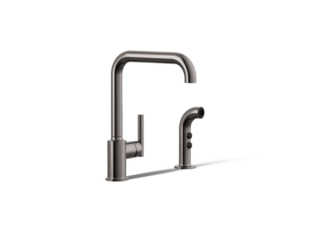 Kohler | Purist | Single Hole Kitchen Faucet - Vibrant Titanium by Kohler