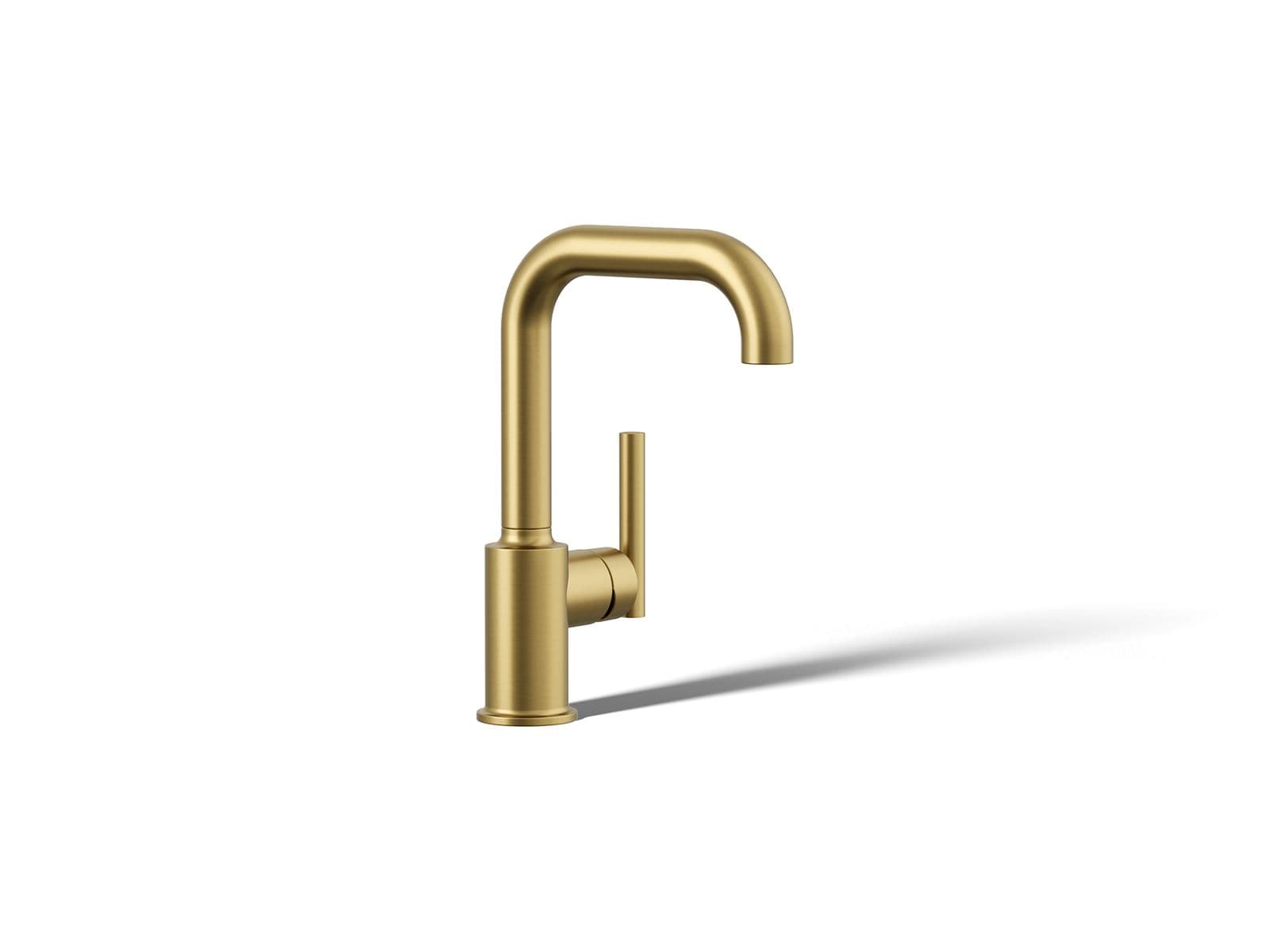 Kohler | Purist | Bar Sink Faucet - Vibrant Brushed Moderne Brass by Kohler