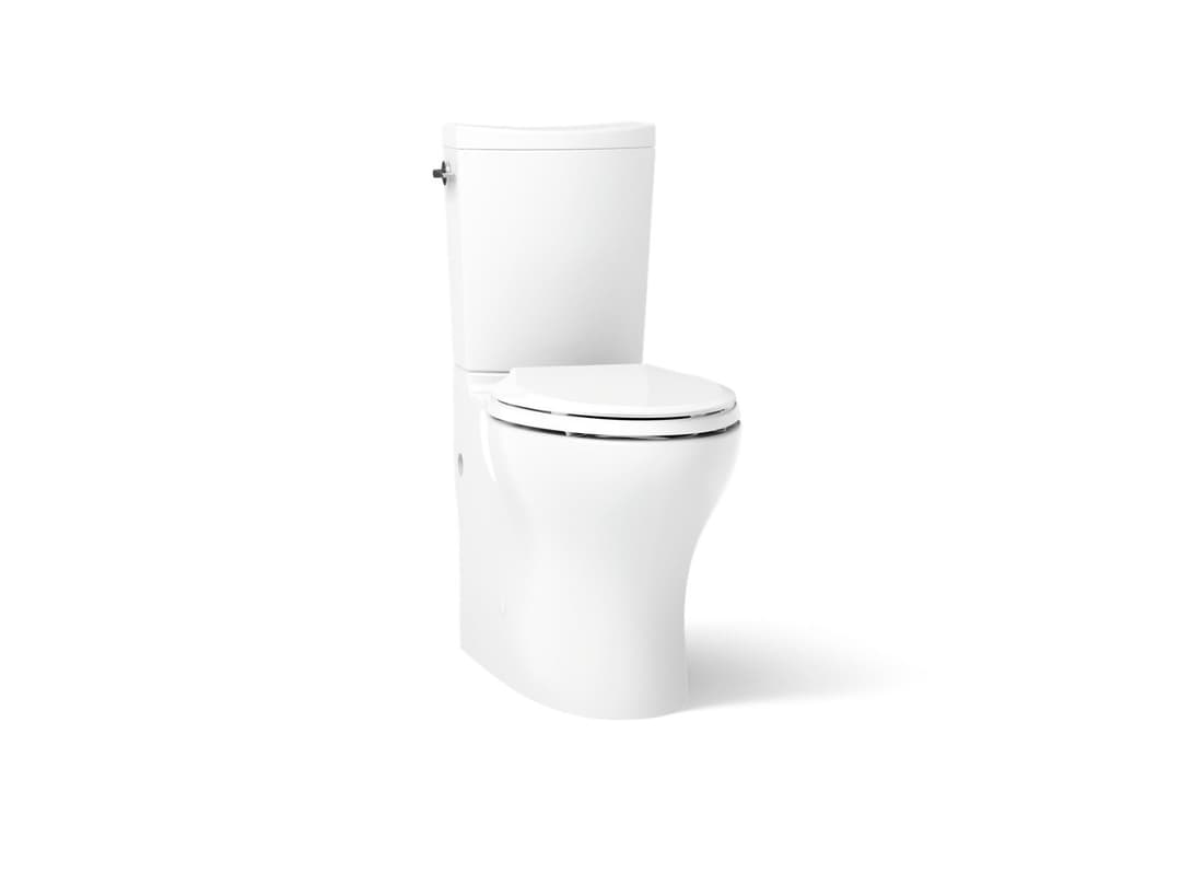 Kohler Persuade Curv Two-piece elongated toilet with skirted trapway, dual-flush - White by Kohler