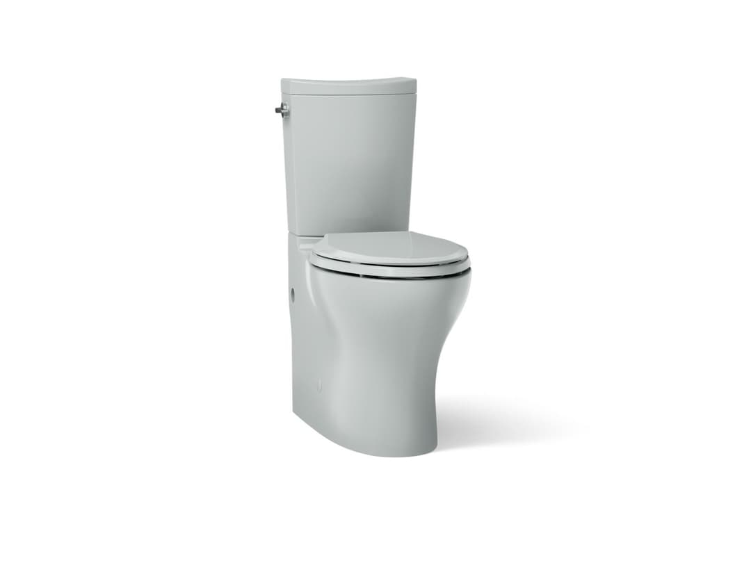 Kohler Persuade Curv Two-piece elongated toilet with skirted trapway, dual-flush - Ice Grey by Kohler