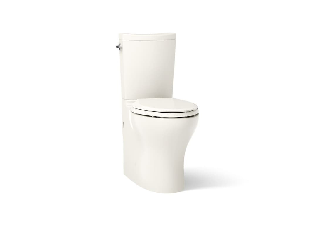 Kohler Persuade Curv Two-piece elongated toilet with skirted trapway, dual-flush - Biscuit by Kohler