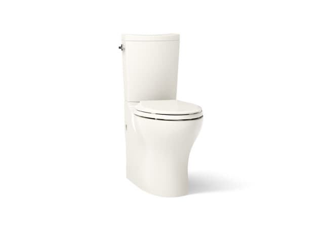 Kohler Persuade Curv Two-piece elongated toilet with skirted trapway, dual-flush - Biscuit