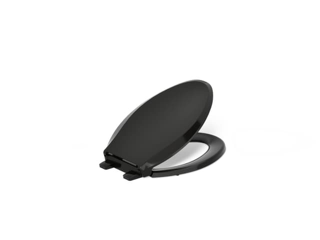 Kohler Cachet Nightlight ReadyLatch Quiet-CloseE elongated toilet seat - Black