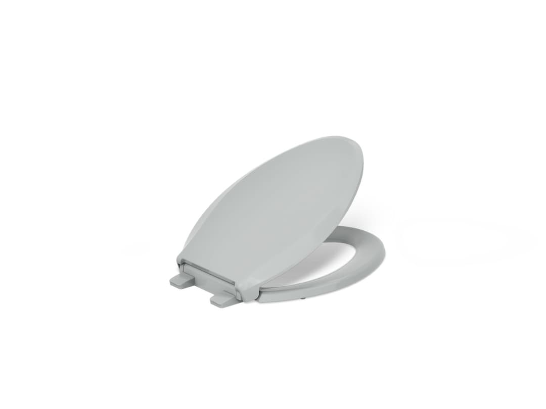 Kohler Cachet Nightlight ReadyLatch Quiet-CloseE elongated toilet seat - Ice Grey by Kohler