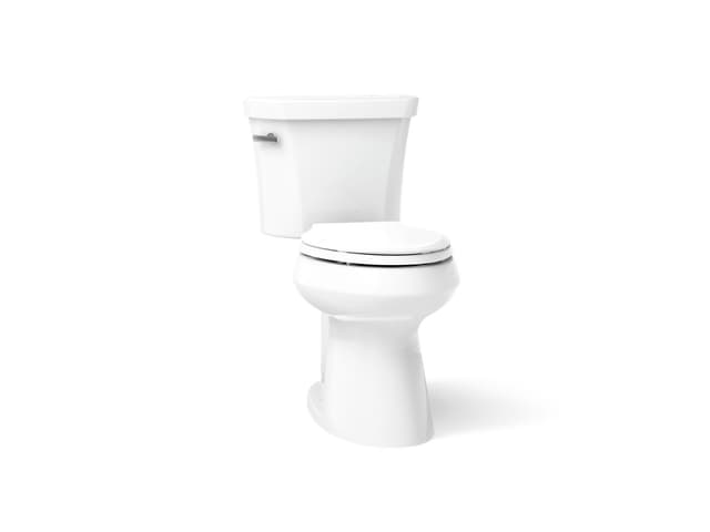 Kohler Highline Two-piece elongated toilet with concealed trapway, 1.28 gpf - White
