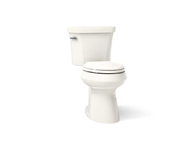 Kohler Highline Two-piece elongated toilet with concealed trapway, 1.28 gpf - Biscuit