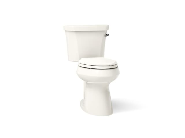 Kohler Highline Two-piece elongated toilet with concealed trapway, 1.28 gpf - Biscuit