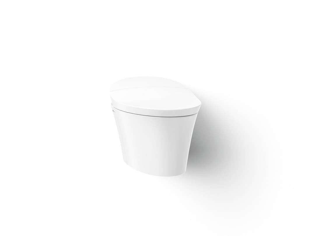 Kohler Veil Wall-hung compact elongated smart toilet bowl, dual-flush - White by Kohler