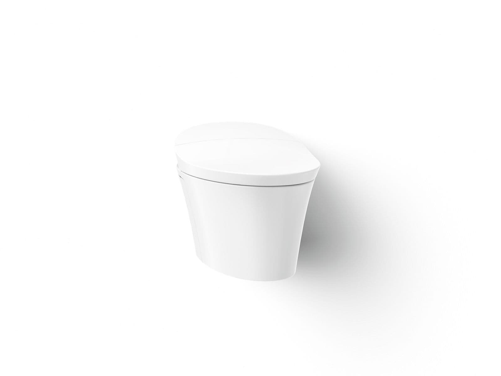 Kohler Veil Wall-hung compact elongated smart toilet bowl, dual-flush - White by Kohler